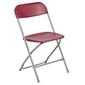 Flash Furniture HERCULES Series 800lbs Capacity Premium Plastic Folding Chair, Red (LEL3RED)