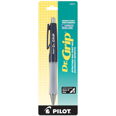 Pilot Dr. Grip Retractable Ballpoint Pen, Medium Point, Blue Ink (36101)