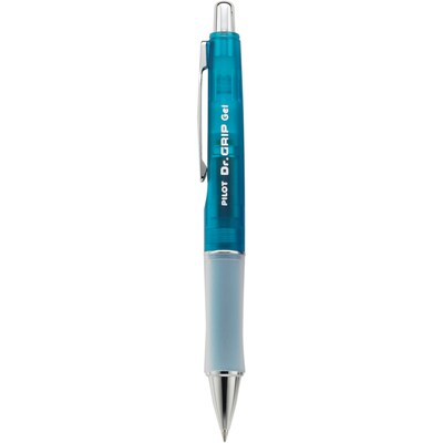 Pilot Dr. Grip Retractable Gel Pen, Fine Point, Black Ink, Blue Barrel (36260)