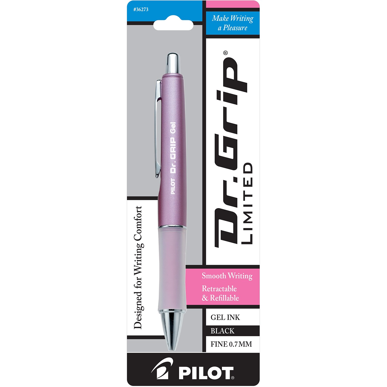 Pilot Dr. Grip Ltd. Retractable Gel Pen, Fine Point, Black Ink (36273)