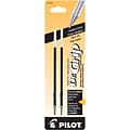 Pilot Dr. Grip Retractable Ballpoint Pen Refill, Medium Tip, Black Ink, 2/Pack (77227)