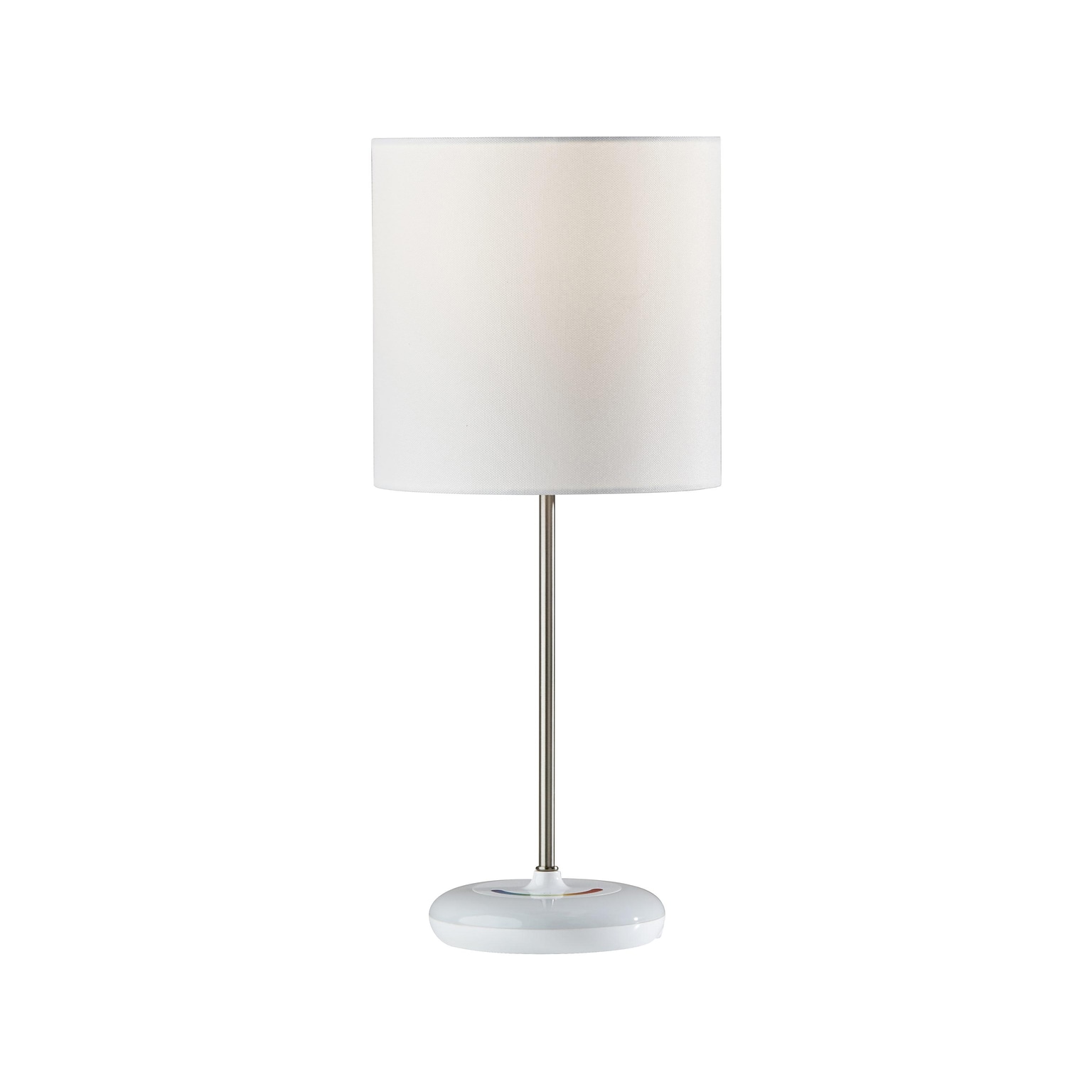 Simplee Adesso Mia Color Changing Interchangeable Table Lamp, White/Brushed Steel (SL4905-02)
