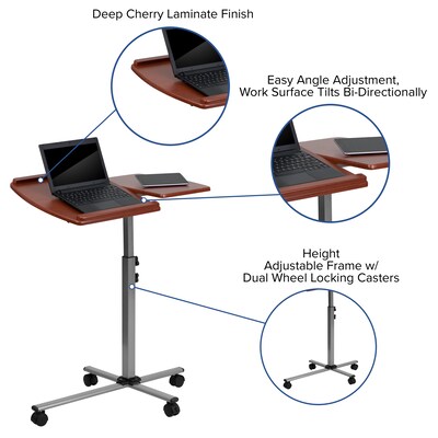 Flash Furniture 29" Laminate Laptop Desks Cherry (NANJN2762)