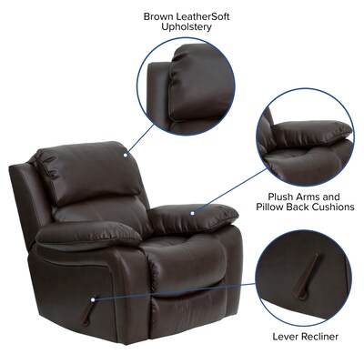 Flash Furniture LeatherSoft Rocker Recliners Brown (MENDA343991BRN)