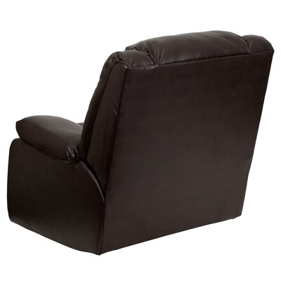 Flash Furniture Plush 42"H Leather Rocker Recliner, Brown