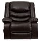Flash Furniture Plush 42"H Leather Rocker Recliner, Brown
