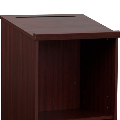 Flash Furniture 45.75H" Floor Lectern, Mahogany (MT-M8830-LECT-MAH-GG)