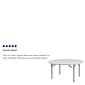 Flash Furniture Kathryn Folding Table, 60" x 60", Granite White (RB60R)