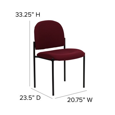 Flash Furniture Tania Fabric Stackable Side Reception Chair, Burgundy (BT5151BY)