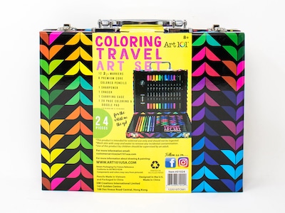 Art 101 Coloring Travel Art Set, Assorted Colors, 24 Pieces (31024)