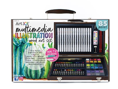 Art 101 Multimedia Illustration Art Set, Assorted Colors, 85 Pieces (53085)