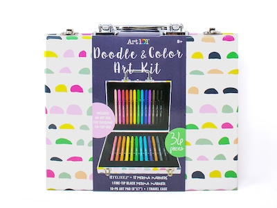 Art 101 Doodle and Color Art Set, Assorted Colors, 36 Pieces (61028)