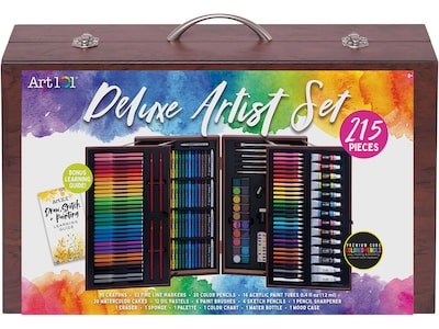 Art 101 Deluxe Art Set, Assorted Colors, 215 Pieces (53215)