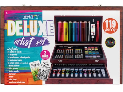 Art 101 Deluxe Art Set, Assorted Colors, 119 Pieces (56119)