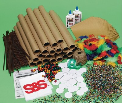 S&S Worldwide Tribal Rainsticks Craft Kit, 24/Pack (GP1297)