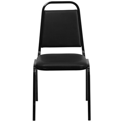 Flash Furniture HERCULES Series Vinyl Banquet Stacking Chair, Black, 4 Pack (4FDBHF2BKVYL)