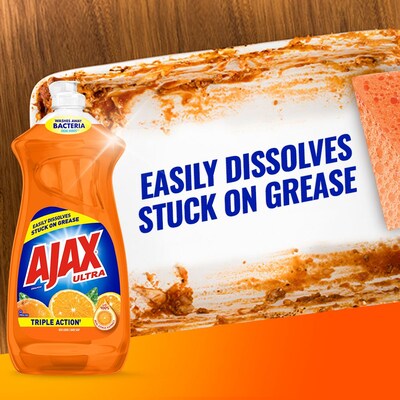 Ajax Triple Action Liquid Dish Soap, Fruity, 28 oz. (144678)