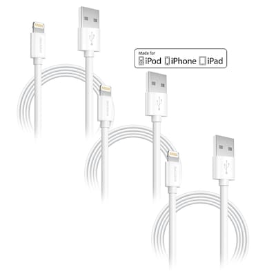 Overtime 4Ft iPhone Charger Cord | Apple MFI Certified USB to Lightning  Cable - White