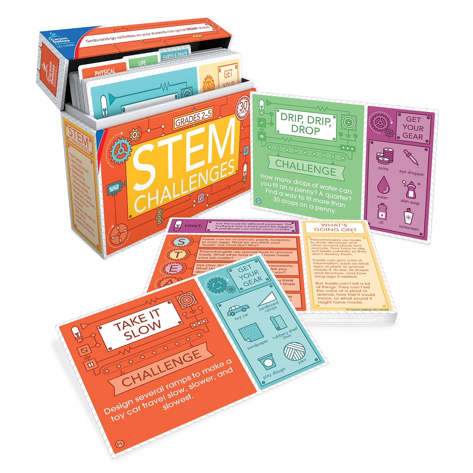 Carson Dellosa Education, STEM Challenge Learning Cards, 33 Pieces (140350)