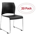 NPS 8800 Series Plastic Cafetorium Chair, Black/Chrome, 20 Pack (8810-11-10/20)