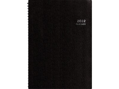 2022 Blue Sky Aligned 9.21x 11.5 Weekly & Monthly Planner, Black (123844-22)
