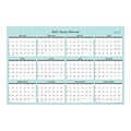 2022 Blue Sky Picadilly 24 x 36 Yearly Erasable Wall Calendar, Reversible, Blue/White (100031-22)