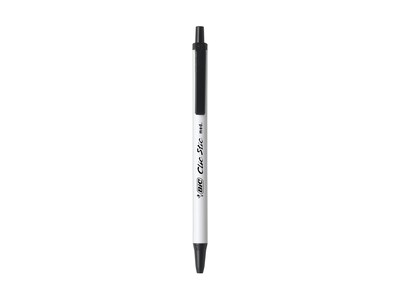 BIC Clic Stic Retractable Ballpoint Pen, Medium Point, Black Ink, 12/Case (CSM11-BLK)