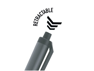 BIC Clic Stic Retractable Ballpoint Pen, Medium Point, Black Ink, 12/Case (CSM11-BLK)