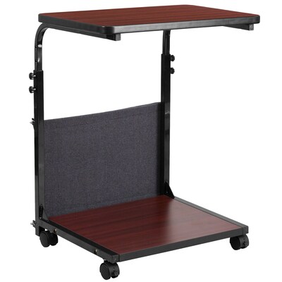 Flash Furniture Charger 24"W Rectangular Adjustable Standing Computer Desk, Mahogany (MT62881)