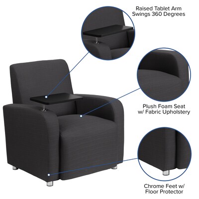 Flash Furniture Leather Guest Chair, Black (BT8219BK)