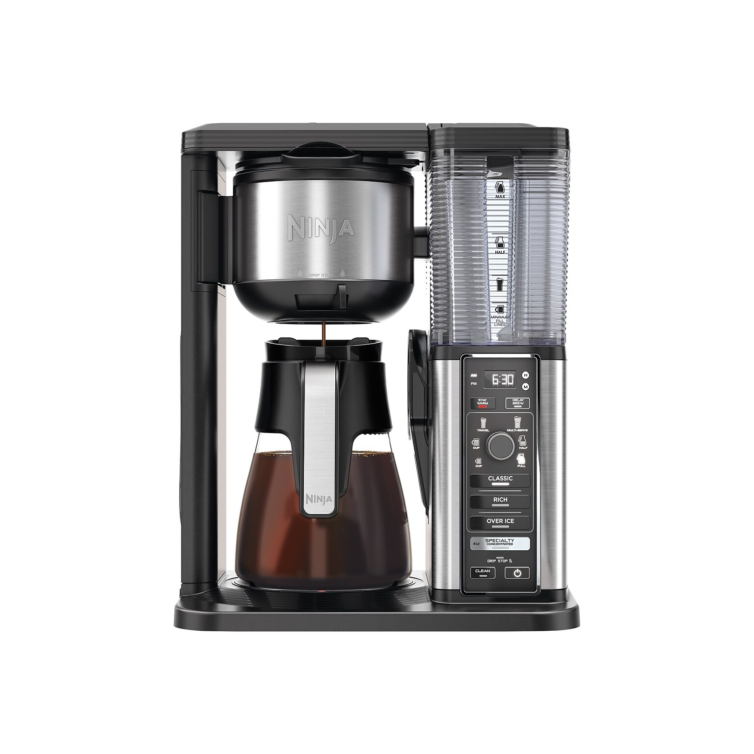 Ninja 10Cups Automatic Drip Coffee Maker, Black/Stainless Steel (CM401