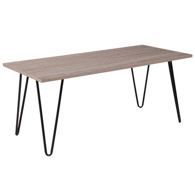 Flash Furniture Oak Park Collection Coffee Table, Driftwood (NANJH1701)