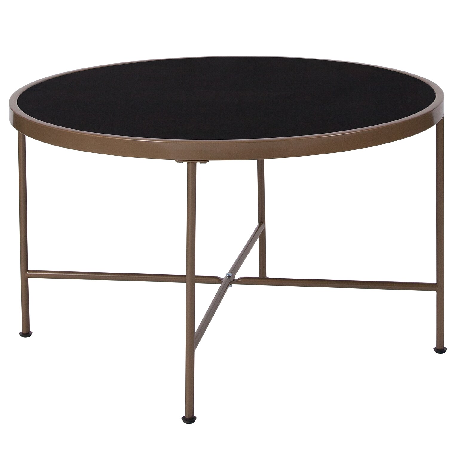 Flash Furniture Chelsea Collection Coffee Table, Black/Matte Gold (NANJN21751CT)