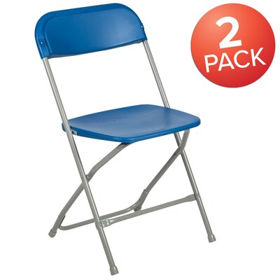 Flash Furniture HERCULES Series Plastic Banquet/Reception Chair, Blue, 2/Pack (2LEL3BLUE)