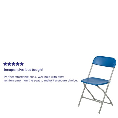 Flash Furniture HERCULES Series Plastic Banquet/Reception Chair, Blue, 2/Pack (2LEL3BLUE)