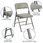 Flash Furniture HERCULES Series Vinyl Folding Chair, Gray, 2/Pack (2HAMC309AVGY)