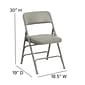 Flash Furniture HERCULES Series Vinyl Folding Chair, Gray, 2/Pack (2HAMC309AVGY)