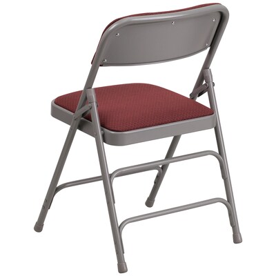 Flash Furniture HERCULES Series Fabric Folding Chair, Burgundy, 2/Pack (2AWMC309AFBG)