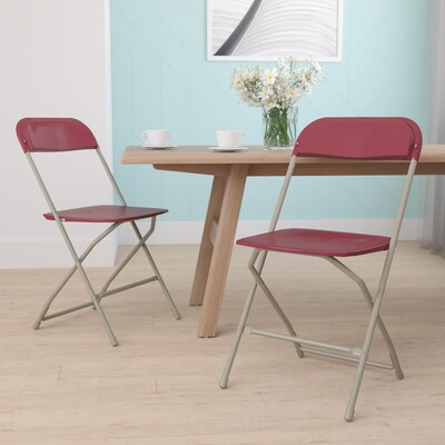 Flash Furniture HERCULES Series Plastic Banquet/Reception Chair, Red, 2/Pack (2LEL3RED)