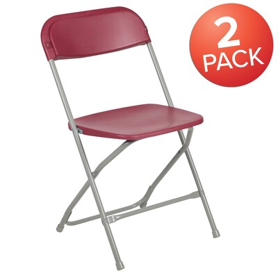 Flash Furniture HERCULES Series Plastic Banquet/Reception Chair, Red, 2/Pack (2LEL3RED)