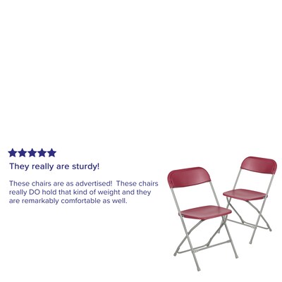 Flash Furniture HERCULES Series Plastic Banquet/Reception Chair, Red, 2/Pack (2LEL3RED)