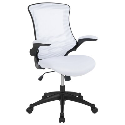Flash Furniture Kelista Ergonomic Mesh Swivel Mid-Back Task Office Chair, White (BLX5MWH)