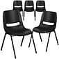 Flash Furniture HERCULES Classroom/Training Room/School Stacking Chair, Black (5-RUT-EO1-BK-GG)