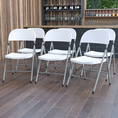 Flash Furniture HERCULES Folding Chair, White, 6/Pack (6DADYCD70WH)