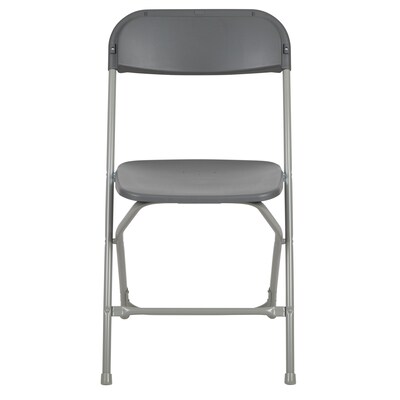 Flash Furniture HERCULES Premium Catering Events/School/Game Night/Wedding/Barbecue Stacking & Folding Chair, Gray