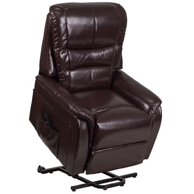 Flash Furniture LeatherSoft Power Lift Recliner, Brown (CH153062LBRNLEA)