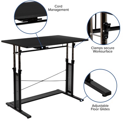 Flash Furniture 39" Table Desk, Black (NAN-JN-21908-GG)