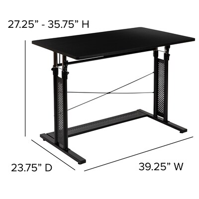 Flash Furniture 39" Table Desk, Black (NAN-JN-21908-GG)