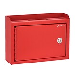 AdirOffice Red Wall Mountable Suggestion Drop Box 9.75 W x 7 H x 3 D