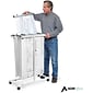 AdirOffice Steel Mobile Vertical Large File Storage Plan Center For Blueprints, White (614-WHI)